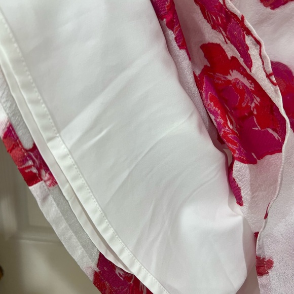 NEW pink fuscia floral jacquard bubble puff sleeve dress with bow back - Picture 12 of 13